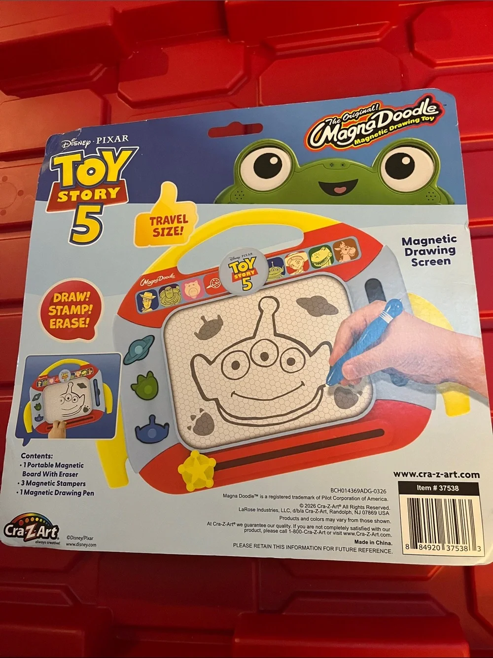 Disney Toy Story 5 MagnDoodle Magnetic Drawing Toy - Red, Blue & Yellow